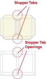 stopper tabs